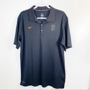 Nike Dri-Fit San Francisco Black Polo Shirt Size L